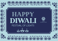 Diwali Festival Postcard Image Preview