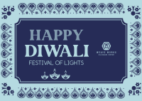 Diwali Festival Postcard Image Preview