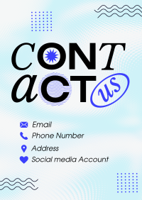 Minimalist Contact Us Poster Image Preview
