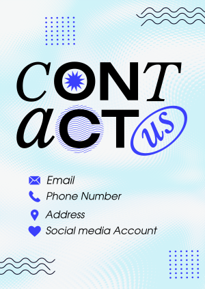 Minimalist Contact Us Poster Image Preview