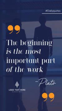 Plato's Wisdom Facebook Story Design