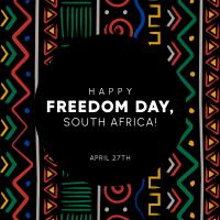 Freedom Day Patterns Instagram Post Design