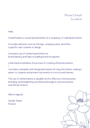 Spring Ornamental Flowers Letterhead Image Preview