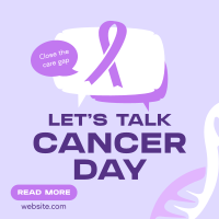 Cancer Awareness Discussion Instagram Post Design