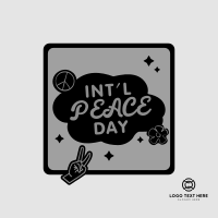 Peace Day Text Badge Instagram Post Design