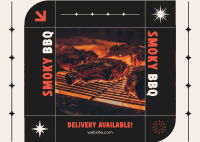 BBQ Delivery Available Postcard Image Preview