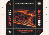 BBQ Delivery Available Postcard Image Preview