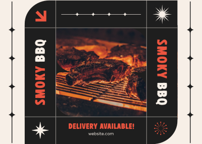 BBQ Delivery Available Postcard Image Preview