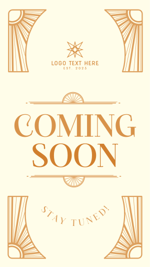 Coming Soon Art Deco Facebook story Image Preview