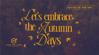 Trendy Autumn Greeting Animation Preview