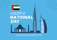 UAE National Day Landmarks Postcard Image Preview