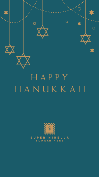 Hanukkah & Stars Facebook Story Image Preview