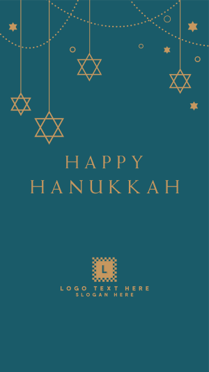 Hanukkah & Stars Facebook story Image Preview