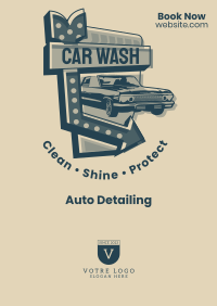 Car Wash Signage Poster Image Preview
