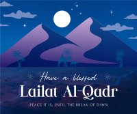 Blessed Lailat al-Qadr Facebook Post Design