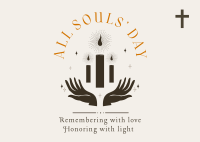 Remember Love, Honor Light Postcard Design