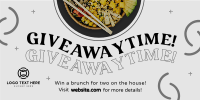 Giveaway Food Bowl Twitter Post Design