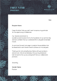 Monstera Leaves Letterhead Image Preview