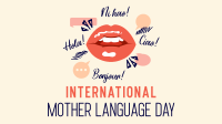 Language Day Greeting Facebook Event Cover Design