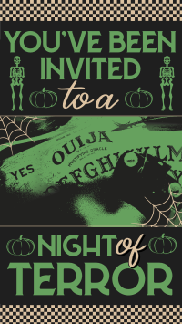 Retro Vintage Halloween Party TikTok Video Design