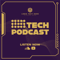Technology Podcast Circles Instagram Post Design