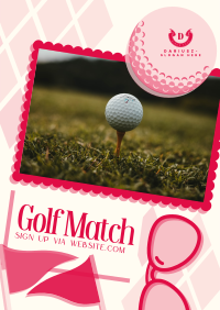 Midcentury Modern Golf Match Flyer Design