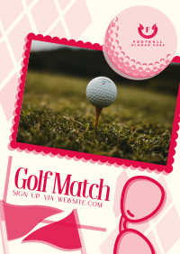 Midcentury Modern Golf Match Flyer Image Preview