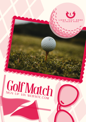 Midcentury Modern Golf Match Flyer Image Preview