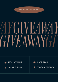 Elegant Minimal Giveaway Poster Design