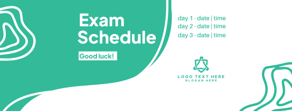 Curvy Divide Exam Schedule Facebook Cover Design Image Preview