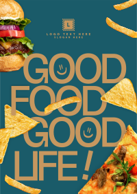 Fast Food Saying Poster Design