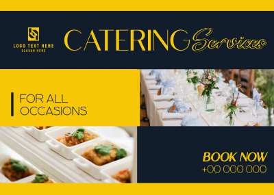 Elegant Catering Service Postcard Image Preview