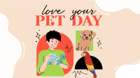 Loving Your Pet Facebook Event Cover Design
