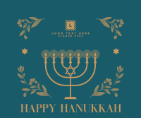 Hanukkah Candles Facebook Post Design
