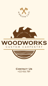 Custom Carpentry Facebook Story Design