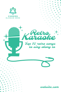 Vintage Karaoke Pinterest Pin Design