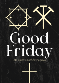 Minimalist Good Friday Greeting  Flyer Image Preview