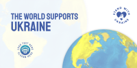 The World Supports Ukraine Twitter Post Design