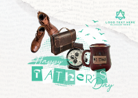 Father's Day Collage Postcard Design