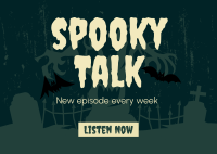 Spooky Talk Postcard Design