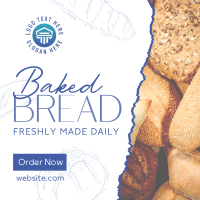 Baked Bread Bakery Instagram Post Design