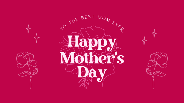 To The Best Mom Facebook Event Cover Design