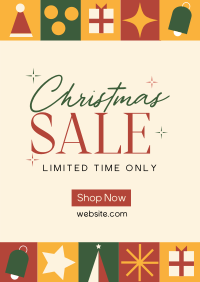 Christmas Holiday Shopping  Sale Poster Design