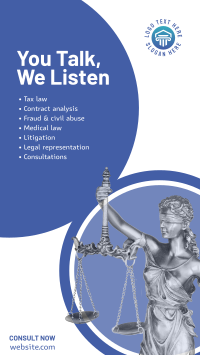 Lady Justice Consultation Instagram Story Design