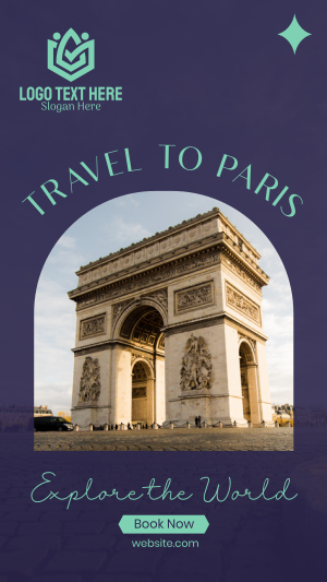 Travel to Paris Instagram story Image Preview