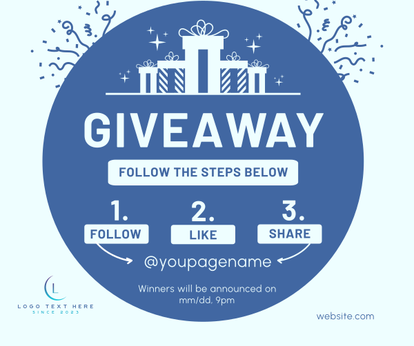 Simple Giveaway Facebook Post Design Image Preview