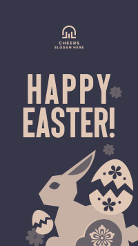 Floral Easter Bunny  Facebook Story Design