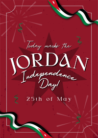 Jordan Independence Ribbon Poster Design