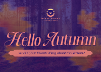 Autumn Favorite Season Postcard Image Preview