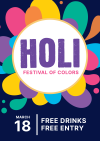 Holi Festival Flyer Design